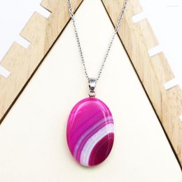 Pendant Necklaces Selling Natural Red Onyx Oval Fashion Necklace Pendants Agates Reiki Charms Making Jewelry Earrings Accessories 1Pcs