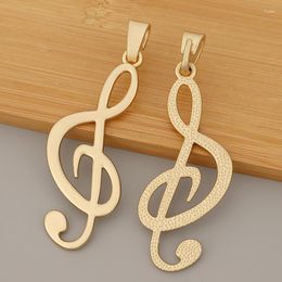 Pendant Necklaces 1pc/Lot MaGold Colour Large Musical Note Treble Clef Charms Pendants For DIY Necklace Jewellery Making Findings Accessories