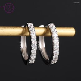 Hoop Earrings 925 Sterling Silver Geometric Big Earring Ear Clip For Women Fashion Gold Fine Jewelry