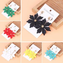 Dangle Earrings Kaliressa Flower Style Super Fairy Korean Fashion Temperament Simple 2023 Net Red Advanced Earring