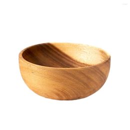 Bowls 2/3 Salad Bowl For All Occasions - Easy To Clean Modern Round Wooden