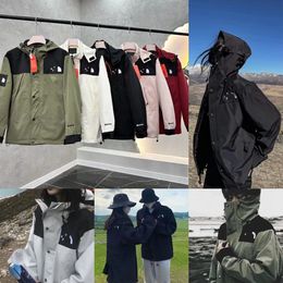 Designer män kvinnor jacka vår varm kappa mode huva norr sport vindbrytare casual blixtlås inför jackor ytterkläder lös tryck utomhus