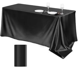 Table Cloth Table Cloth Overlays Wedding Christmas Birthday Events Banquet Decor Rectangle Satin Tablecloth 230824