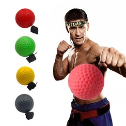 Punching Balls Boxing Reflex Ball Headmounted PU Punch MMA Sanda Training Hand Eye Reaction Gym Sandbag Muay Thai Boxeo Fitness Equipment 230824