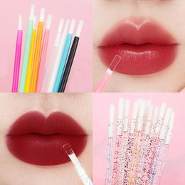 Makeup Brushes 50pcs Disposable Lip Nylon Fibre Brush Lipstick Wands Clean Applicator Gloss Portable Cosmetic Women Tools