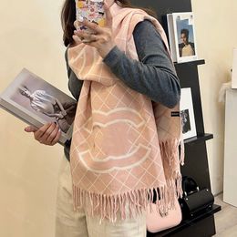 Designer Pashmina Scarf for women Warm Scarfs Fashion Classic Imitate Cashmere tassel Long Shawl Wrap Mens Scarves beanie cape pink G5