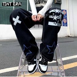 Men's Pants Tint Era Y2k 2023 Star Jeans Men Bla Cargo Denim Trousers Male Print Darkwear Streetwear Hip Hop Graphic Loose Casual G230422spae