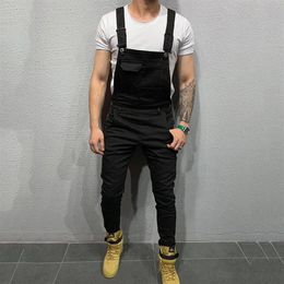 Jeans Trousers Overalls 6 Colors Fashionable Men Suspenders Denim Brand Hip Hop Fashion Jumpsuit Men's2433
