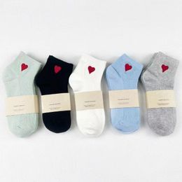 Senior Women Pure Cotton Socks All-match Solid Color Mens Socks Slippers Breathable black White Gray Girls Sport Ankle Sock Luxury Basketball Deodorant Sportsocks