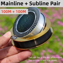Braid Line HeyLure 100m Fishing MainLine Subline Fluorocarbon Coated Nylon Strong Monofilament Accessories Tackle of Bass Pike 230825