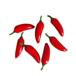 Decorative Flowers 20pcs/lot Festive Party Artificial Decorations Simulation Vegetables Foam Red Green Pepper Chilli Pography Props Model