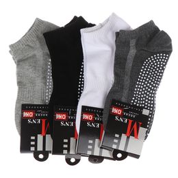 Sports Socks 1pair Mens Cotton Nonslip Yoga With Grips Breathable Anti Skid Floor For Pilates Gym Fitness Size 3944 230824