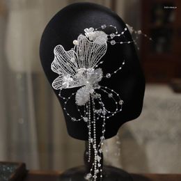 Hair Clips Luxury Jewelry With Lace Earhang Crystal Earhooks For Weddings