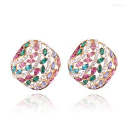 Stud Earrings LUBOV 2023 Korean Vintage Geometic For Women Girls BOHO Resin Brincos Fashion Tortoise Jewelry