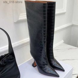 Boots 2022 New Women's Boots Imitation odile Leather Four Seasons Sexy Fashion High-heeled Over-the-knee Boots Banquet Party Boots T230824