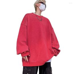 Men's Hoodies Autumn Oversize Cotton Washed Men Vintage Sweatshirts Fashion Street High Quality Baggy Pullovers Tops Clothing Male 5XL
