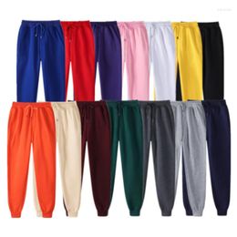 Men's Pants Fashion Solid Colour Sweatpants For Man And Women Simple Fitness Trousers Autumn Winter Plush Warm Dstring Casual Long