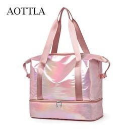 Duffel Bags AOTTLA Luggage Travel Bag Large Capacity Women's Shoulder High Quality Nylon Top Handle Fashion Trend Casual Sports 230825