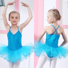 Stage Wear Ballet Dress Kids Gymnastics Dance Leotard Skirts Suits T Tutu Dancewear Children Tulle Skirted