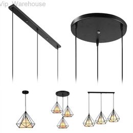 DIY Ceiling Mounted Base Canopy Plate 3 Heads Chandeliers Pendant Light Hanging Lighting Ceiling Accessories Black White HKD230825