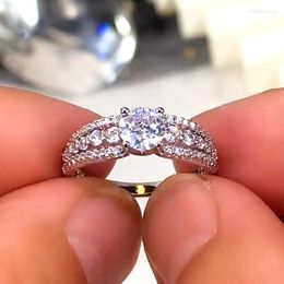 Cluster Rings Gorgeous Single Marquise Cubic Zirconia Women Ring Proposal Finger For Girlfriend Simple Design Bling CZ Lady