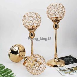 Crystal Candle Holder Modern Tealight Candlestick Home Christmas Party Candle Stand Wedding Dinning Table Centerpiece Decoration HKD230825
