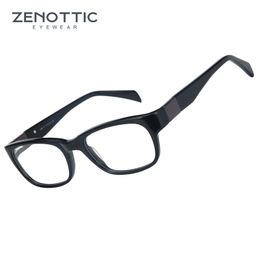Sunglasses Frames ZENOTTIC Acetate Optical Glasses Frame for Unsiex Retro Small Rectangle Non-Prescription Eyewear Clear Lens Eyeglasses 368 230824