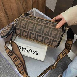 Handbag Boston small wide belt messenger foreign style barrel pillow 70% Designer Outlet Sale