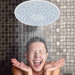 1pc 19cm Round ABS Silicon Rubber Screwed Design Rainfall Water Saving Top Shower Head For Rain Shower Cabin Room Roof Faucets HKD230825 HKD230825