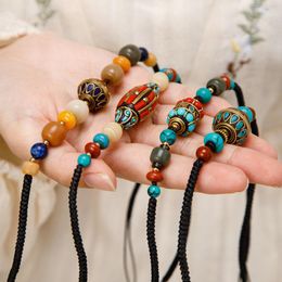 Pendant Necklaces Hand Braided Rope Necklace For Women Vintage Nepalese Ethnic Boho Beaded