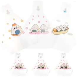 Dinnerware Sets 50 Pcs Triangle Rice Ball Packaging Onigiri Wrappers Japanese Cellophane Bag Candy Decoration Plastic Bulk