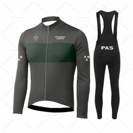 Cycling Jersey Sets Pas normal studios Autumn Cycling Jersey Set MTB uniform Riding Long Bib Pants PNS Road Bike Clothing ropa ciclismo maillot 230825