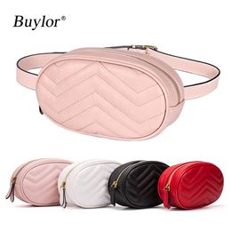 Waist Bags Buylor Pack For Women Fanny Designer Belt Bag Fashion Chest Girls Cute Easy Phone Pocket PU Leather Bumbag 230823
