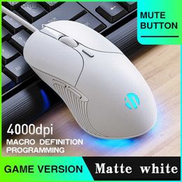 Profession Wired Gaming Mouse 6 Buttons 4000 DPI LED Optical USB Computer Mouse For PC laptop Gamer Mice Mute Wired Mouse Q230825