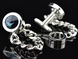 Cuff Links Men Novelty Cufflinks 6colors option top crystal chain design sale copper material cufflinks whoelsale retail 230824