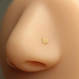 Navel Bell Button Rings GOLDtutu 14k Gold Nose Ring Stud 20 Gauge l Shaped Nose Piercing Jewelry for Women Men 230824
