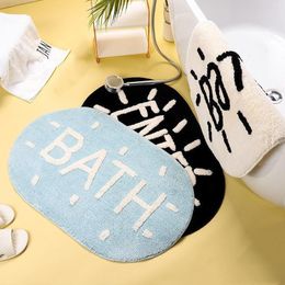 Carpet Home Absorbent Cute Fluffy Rug Bathroom Door Mat Decor Black Sunflower AntiSlip Kawaii 230825