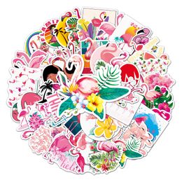 50 pcs Flamingos sticker PVC animal waterproof decoration mobile phone skateboard car diary fashion cartoon