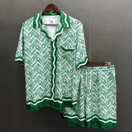 Men's Tracksuits Digital Print Mens Summer Shirts Suit Hawaii Printing Men Set Casual Tracksuits Fashion Brand Shirt Loose Shorts Suit Men 230824