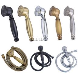 Black Gold Chrome Brass Bath Hand Held Shower Head Antique Bronze Shower Head Water Saving Copper Handheld Sprayer HKD230825 HKD230825