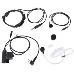 Walkie Talkie Throat Mic Headset Earpiece Low Noise High Sensitivity Wear Resistant U94 PCable Plug Adapter For 2 Way Radio