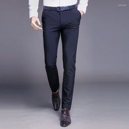 Men's Suits Fashion High Quality Men Suit Pants Straight Spring Autumn Long Male Classic Business Casual Trousers Slim Fit Full Length