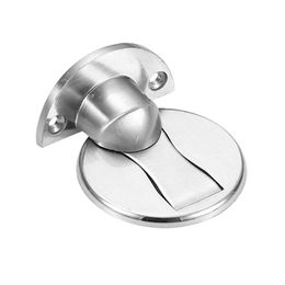 304 stainless steel invisible floor suction with no punching adhesive and rust proof door stopper waterproof door stopper strong magnetic