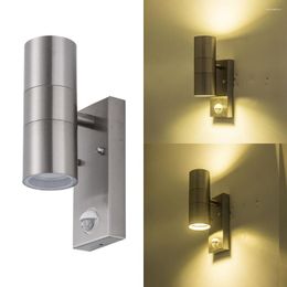 Wall Lamps Induction Led Lamp Waterproof IP65 Motion Sensor Mounted Light Outdoor Stainless Steel Sconce Fixture