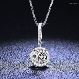 Pendant Necklaces Huitan Classic Wedding Necklace For Female Luxury Inlaid Dazzling Crystal CZ Fancy Box Chain Eternity Women's Jewellery