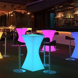 16colour changing LED cocktail table chair Commercial Furniture Event Party garden decorations supplies New Fashion315k