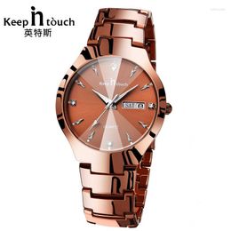 Wristwatches KEEP IN TOUCH Simple Men Wrist Watch Fashion Quartz Men's Luminous Waterproof Clock Relogio Masculino Male Assista