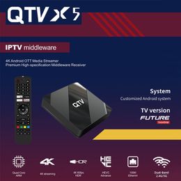 QTV X5 Android 10.0 TV Box Middleware Receiver Allwinner H616 2GB 8GB 2.4G 5G WiFi 4k Set Top Box OTT Media Streamer Box