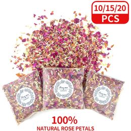 Decorative Objects Figurines 101520P Wedding confetti Rose 100 Natural Dried Flower Biodegradable Pop DIY Aromatherapy Party Decoration Petal 230824