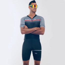 Racing Sets VVsportsdesigns Men's Triathlon Skinsuit Cycling Short Sleeve Swimwear Custom Ropa Ciclismo Road Bicycle Running Clothing Suit